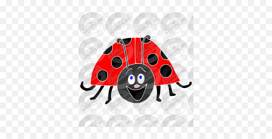 Excited Ladybug Stencil For Classroom Therapy Use - Great Happy Emoji,Excited Clipart