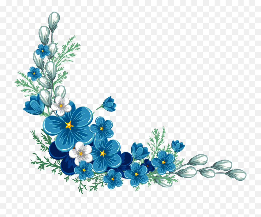 Flowers Png Image Free Download Searchpngcom - Blue Floral Wedding Invitation Background Emoji,Flower Png
