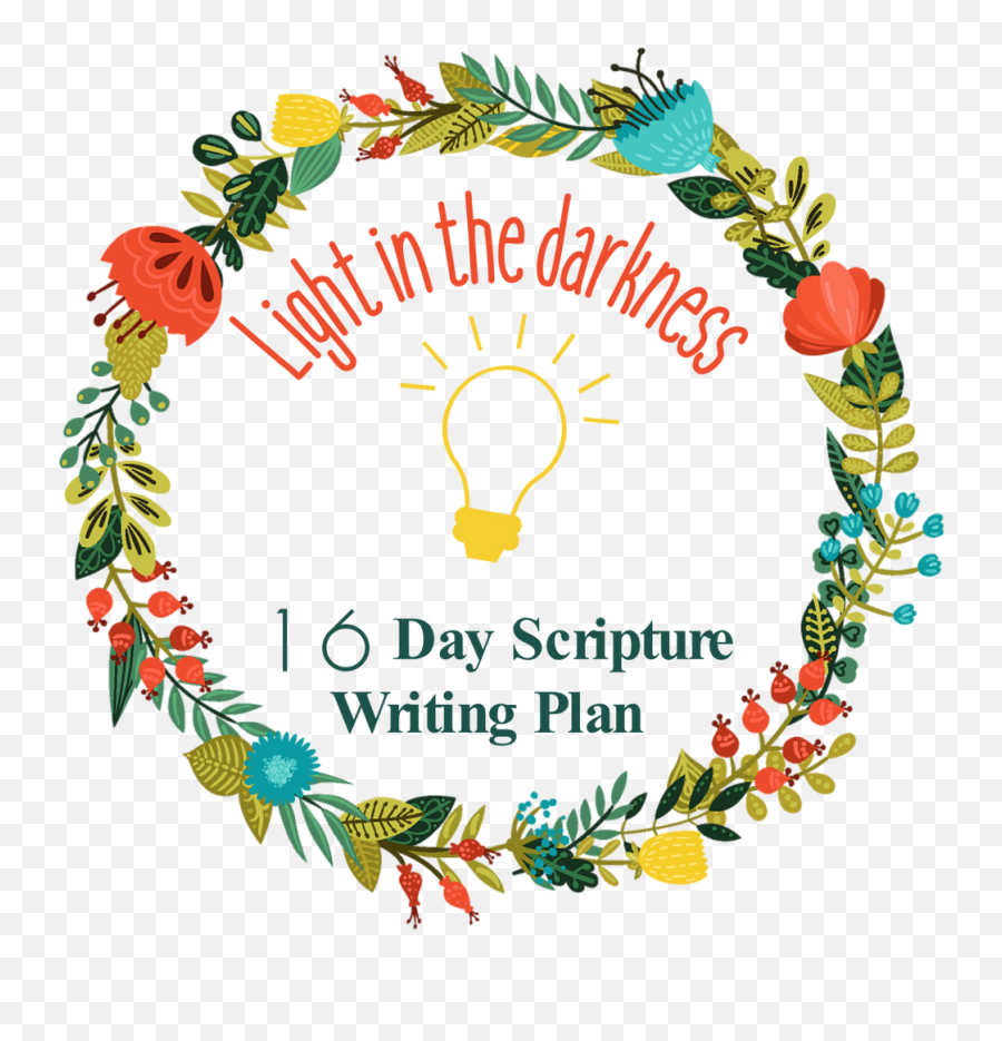 Darkness Scripture Writing Plan - Thank You Clipart Wreath Emoji,Bible Verse Clipart