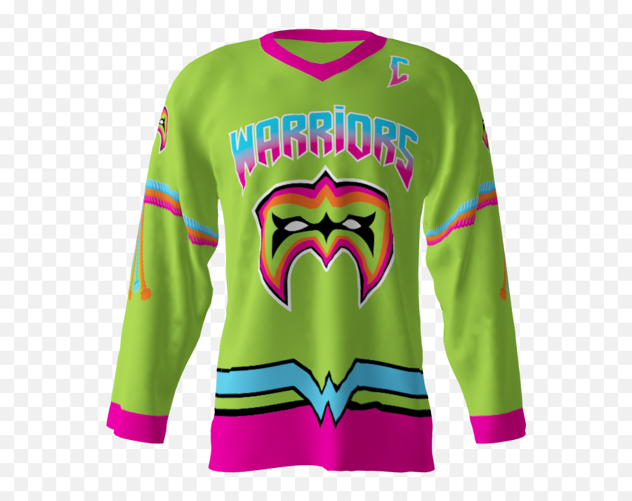 Ultimate Warrior Logo Png - Home Ultimate Warrior Hockey Lime Green Hockey Jersey Emoji,Warriors Logo Png