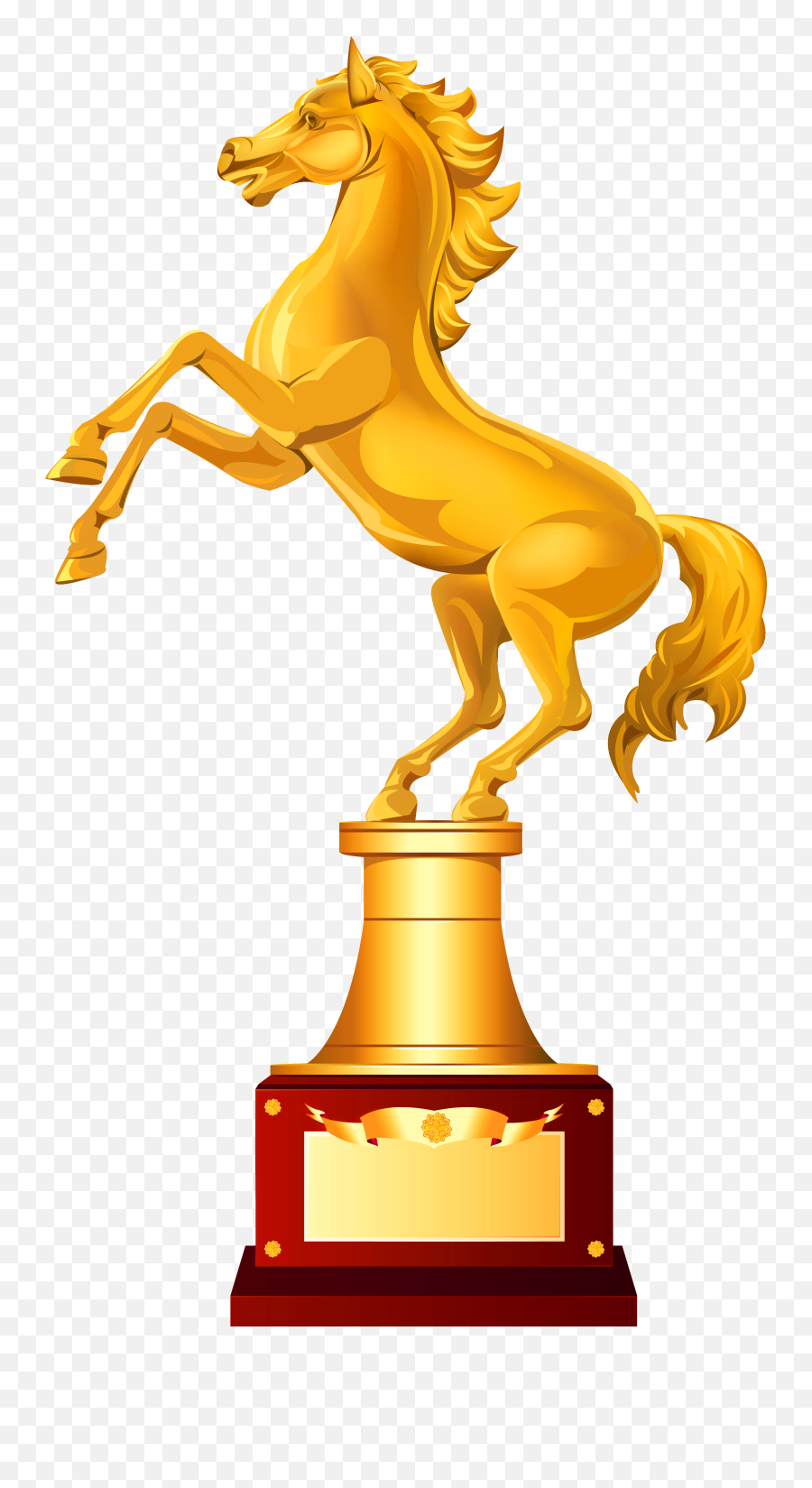 Golden Horse Trophy Clipart Image - Horse Trophy Clipart Emoji,Trophy Clipart