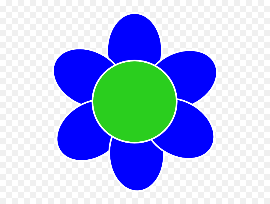Dark Blue Flowers Clip Art - Clipart Image Of Cute Flower Emoji,Blue Flower Clipart