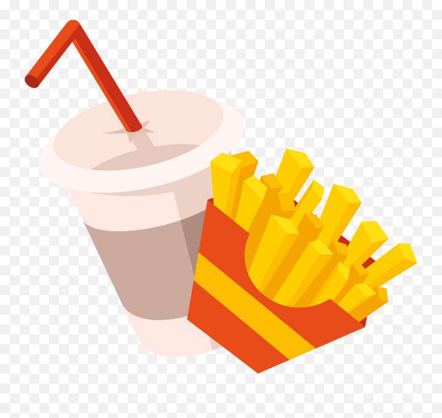 Fast Food Clipart - Fries And Drinks Clipart Emoji,Food Clipart