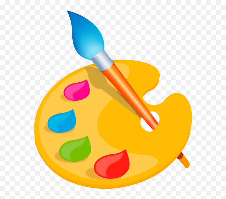 Paint Palette And Brush Png Image - Palette And Brush Png Emoji,Brush Png