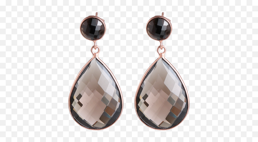 Elegant Earrings With Gorgeous Big Smoke Topaz Gemstones Emoji,Big Smoke Png