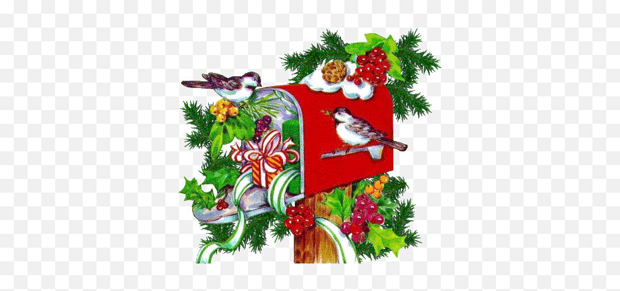 Christmas Mailbox Vintage Christmas Cards Christmas Mail - Decorative Emoji,Mailbox Clipart