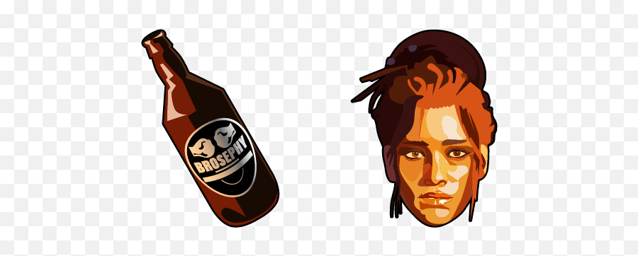 Panam Palmer U0026 Broseph Beer Cursor - Sweezy Custom Cursors Emoji,Cyberpunk Samurai Logo