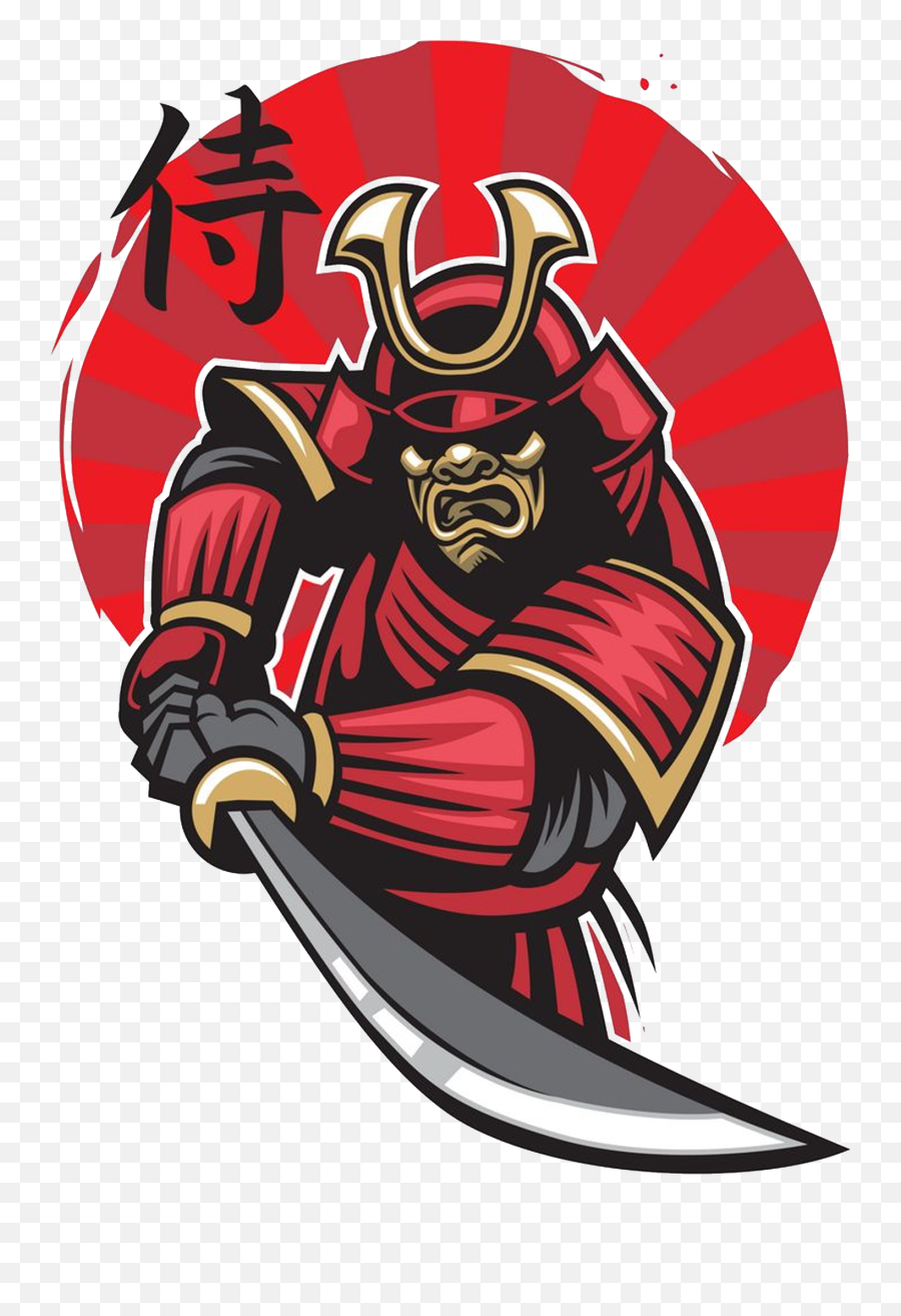 Ronin Samurai - Samurai Mascote Vector Emoji,Samurai Logo