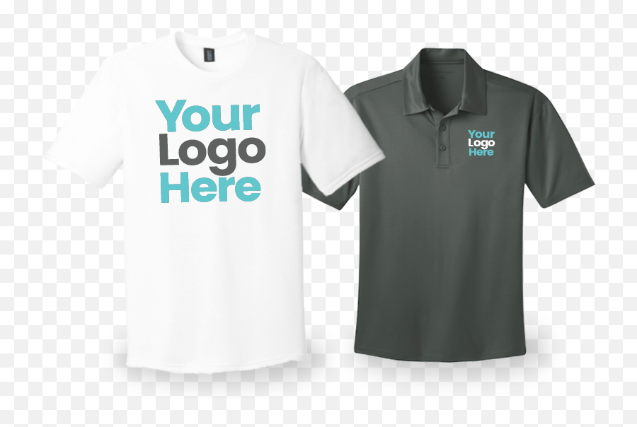 Custom Printed Tees Hoodies Polos And - Your Logo Here Shirts Png Emoji,Company Logo Shirts