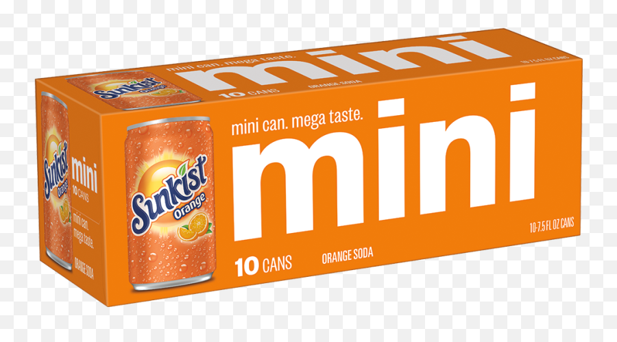 Sunkist Orange Soda 75 Fl Oz Mini Cans 10 Pack - Sunkist Orange Soda Fl Oz Mini Cans 10 Pack Upc Emoji,Sunkist Logo
