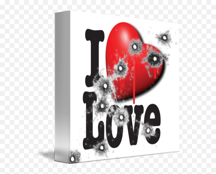 Heart Series Love Bullet Holes In Paintings By Tony Rubino - Heart With Bullet Holes Emoji,Bullet Holes Png
