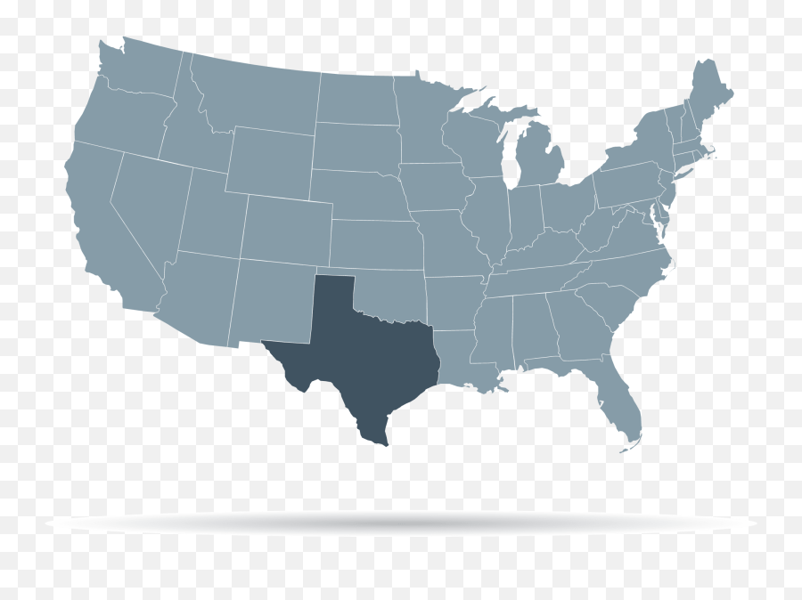 Map Dark Transparent Cartoon - Texas On Us Map Png Emoji,Texas Clipart