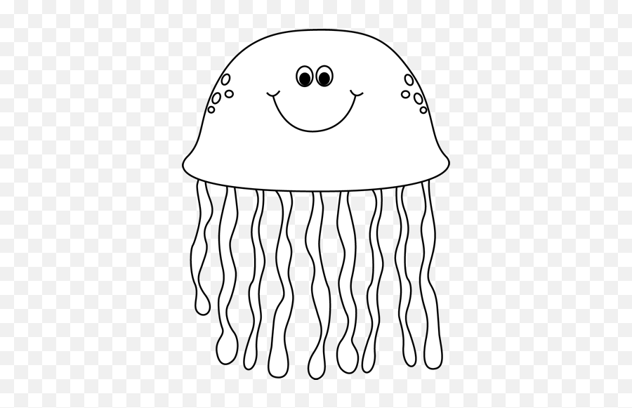 Sea Life Clip Art - My Cute Graphics Crab Black And White Emoji,Jellyfish Clipart