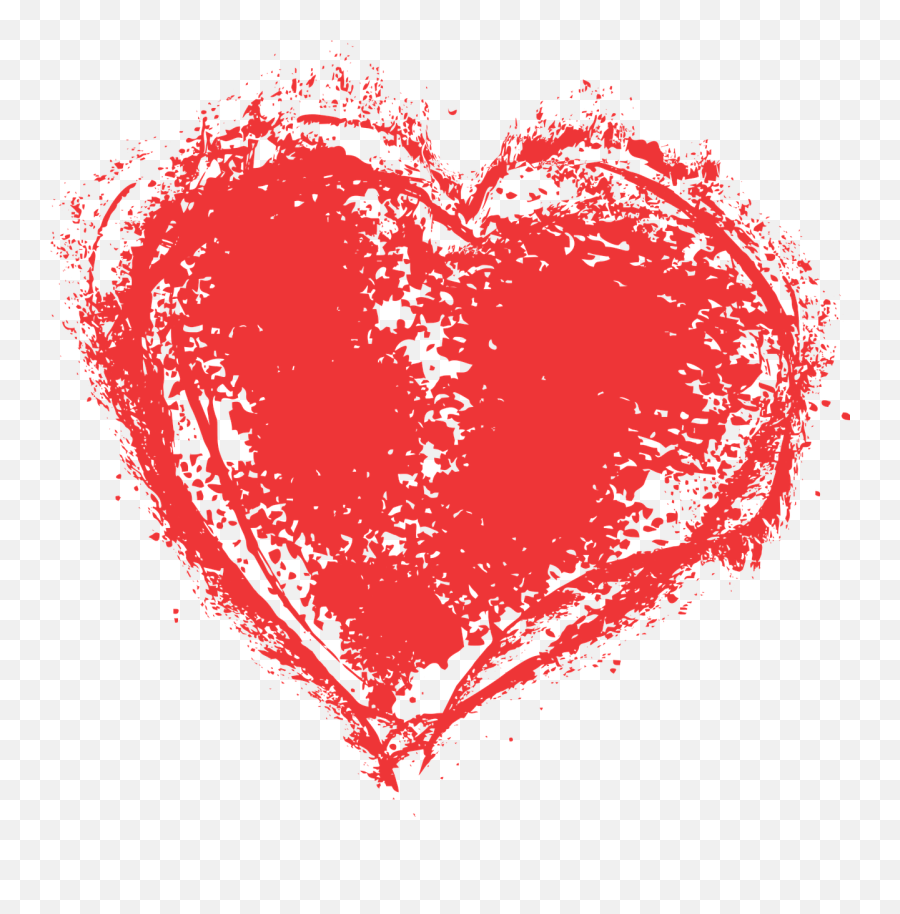 Heart Paint Splatter Grunge - Free Vector Graphic On Pixabay Heart Artistic Emoji,Red Paint Splatter Png