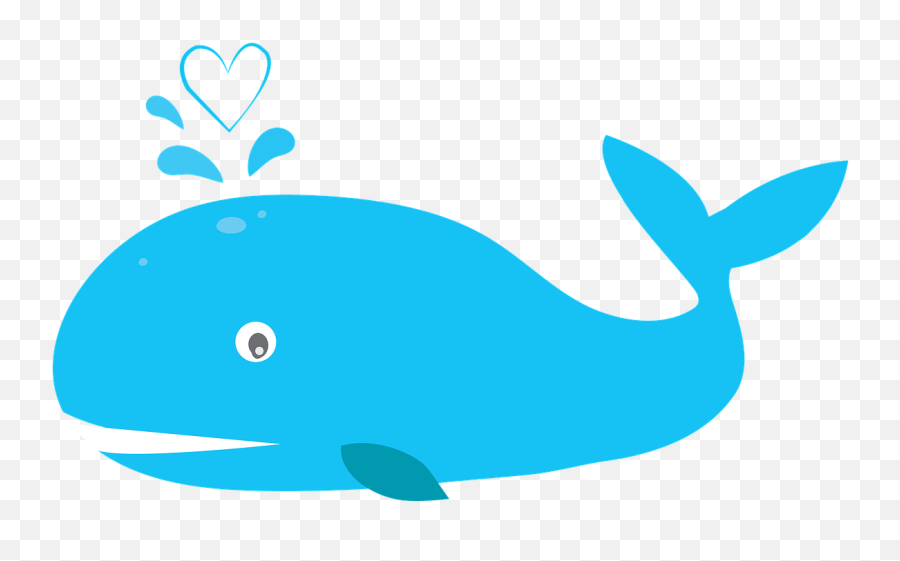 Whale Heart Ocean Sea Whaling Emoji,Whale Tail Clipart