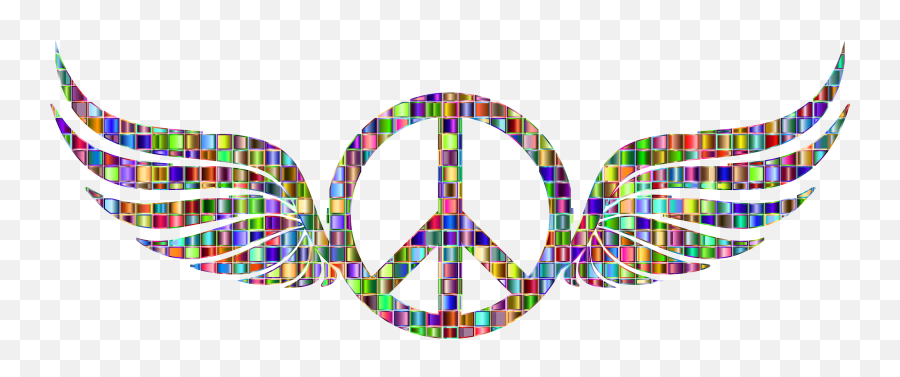 Mosaic Clipart Peace - Peace Sign Transparent Background Emoji,Peace Sign Transparent Background