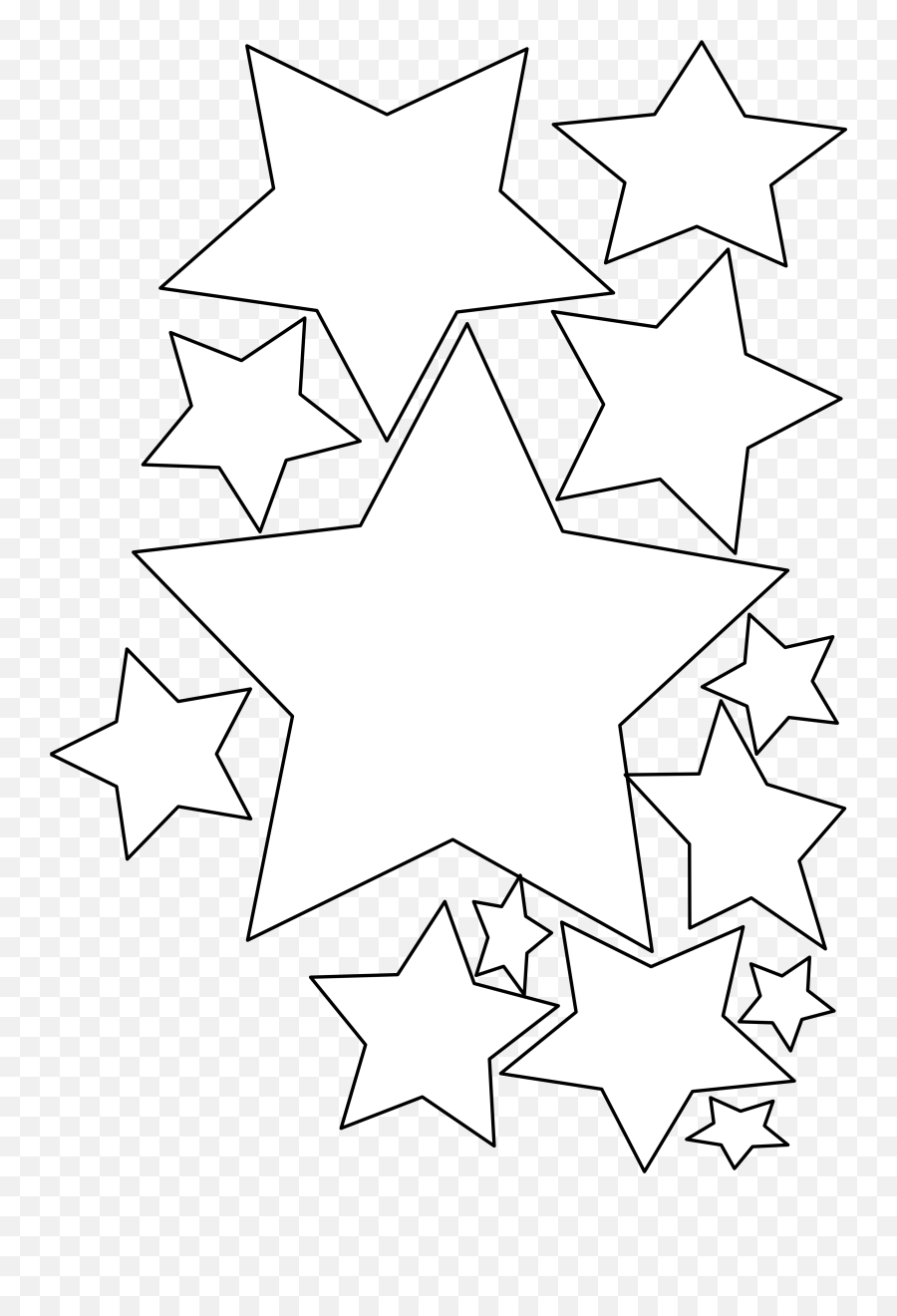 Stars Black And White Clipart - Clipart White Stars Black Background Emoji,Stars Clipart