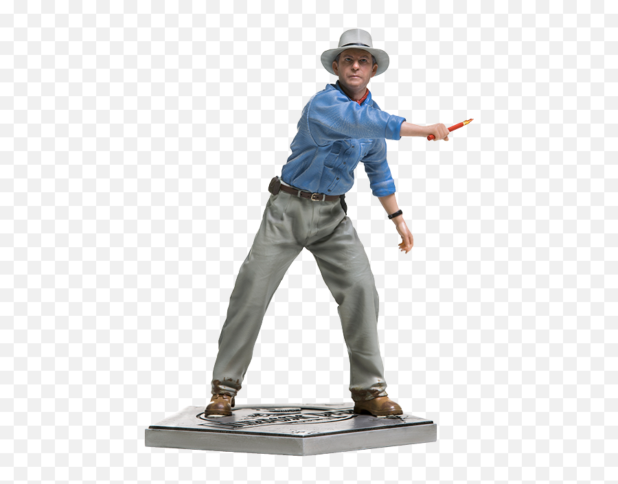 Jurassic Park Alan Grant Statue By Iron Studios Sideshow Emoji,Jurassic Park Png