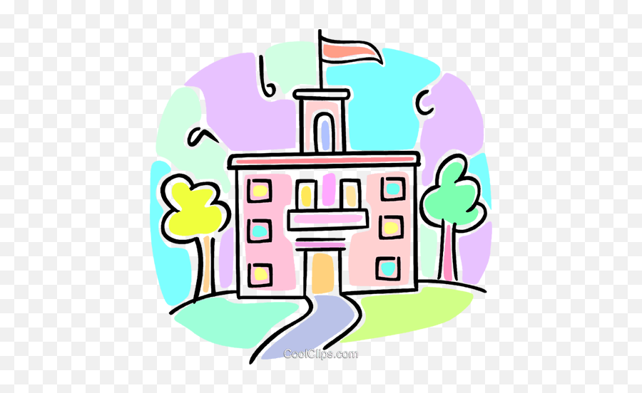 School Building Royalty Free Vector Clip Art Illustration Emoji,School Building Png
