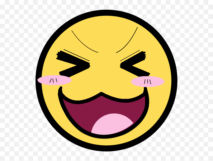 Awesome Face Available In Different Size Png Transparent - Smiley Happy Face Emoji,Anime Face Transparent