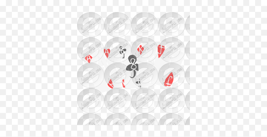 Playing Cards Stencil For Classroom Therapy Use - Great Dot Emoji,Playing Cards Clipart
