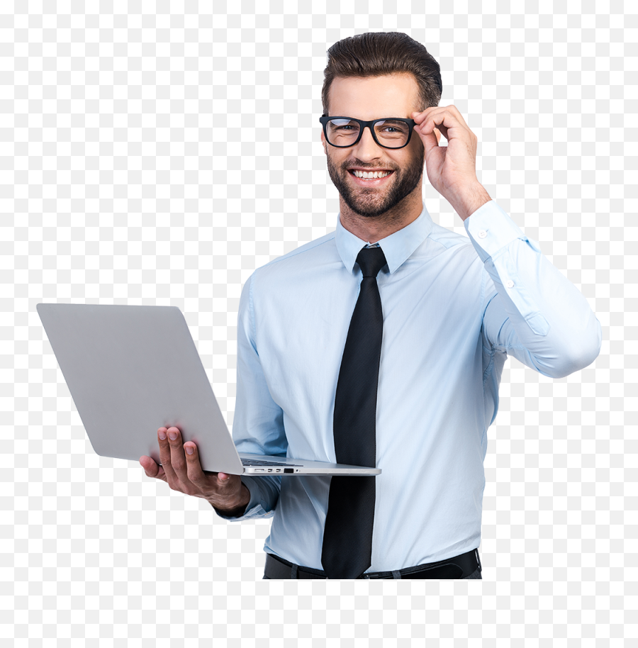 Businessman With Laptop Png - Businessman With Laptop Png Emoji,Business Man Png