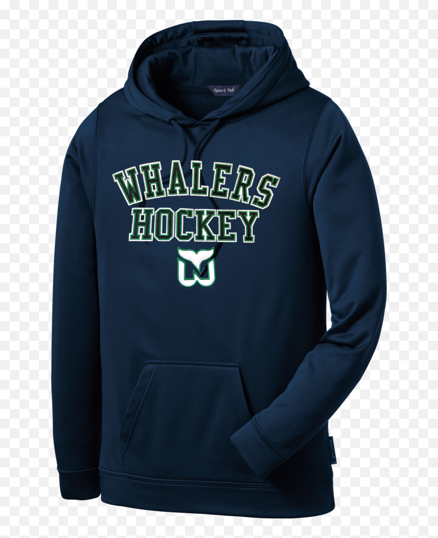 Newport Whalers Hockey Sport - Wick Drifit Fleece Hoodie Hooded Emoji,Whalers Logo