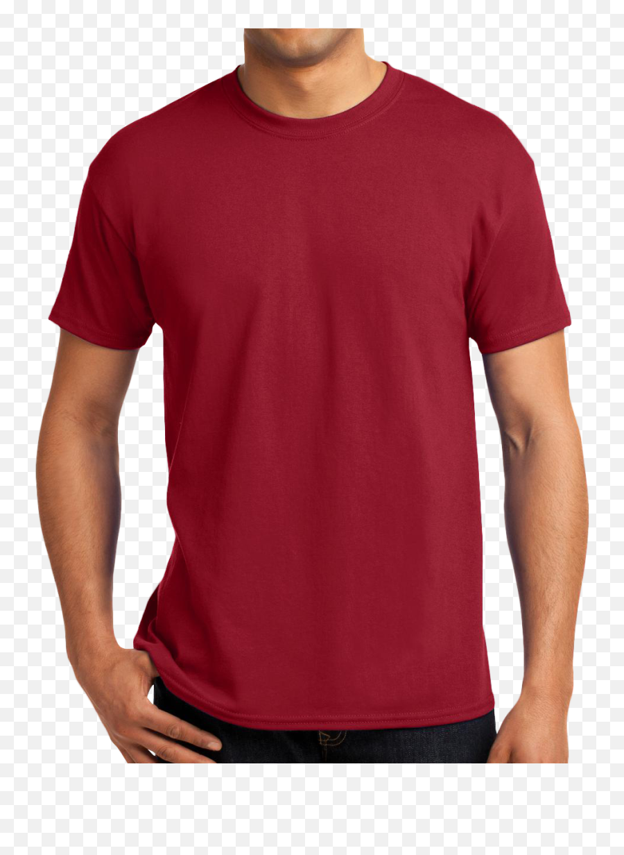 Gildan Mens Red T Shirt Png Image With - Maroon Shirt Template Hd Emoji,Red Shirt Png