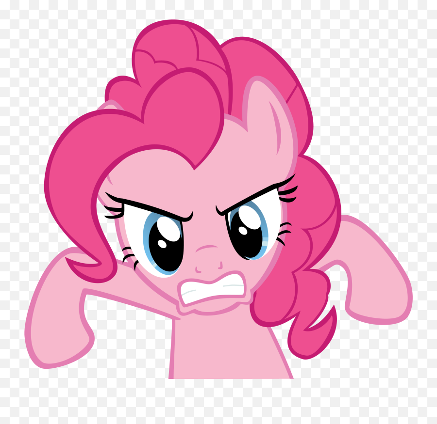 Angry Face Meme - My Little Pony Pinkie Pie Mad Hd Png My Little Pony Pinkie Pie Angry Emoji,Angry Face Png