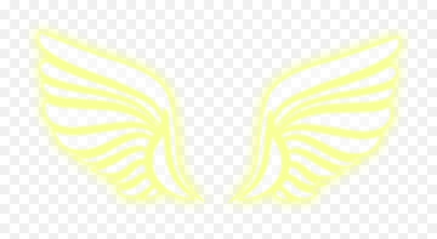 Angel Wings Fairy Yellow Neon Glowing Sticker By Amanda - Language Emoji,Angel Wings Logo