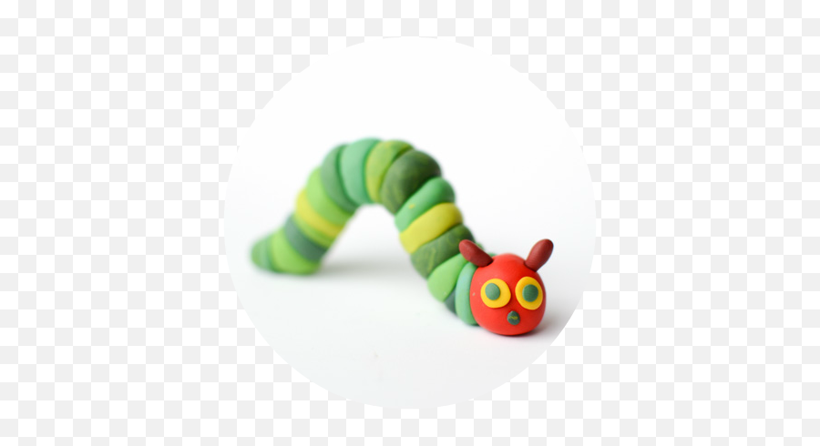 Caterpillar Plasticine Crafts For Kids - Crafts For Kids Very Hungry Caterpillar Polymer Clay Emoji,Caterpillar Png