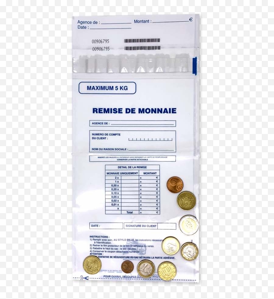 Plastic Money Bag For Coins - Sac Scellés La Banque Postale Emoji,Money Bag Transparent