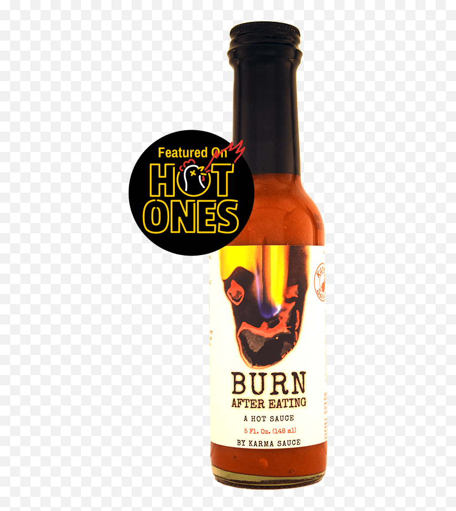 Burn After Eating U2013 Karma Sauce - Karma Sauce Burn After Eating Emoji,Hot Ones Logo