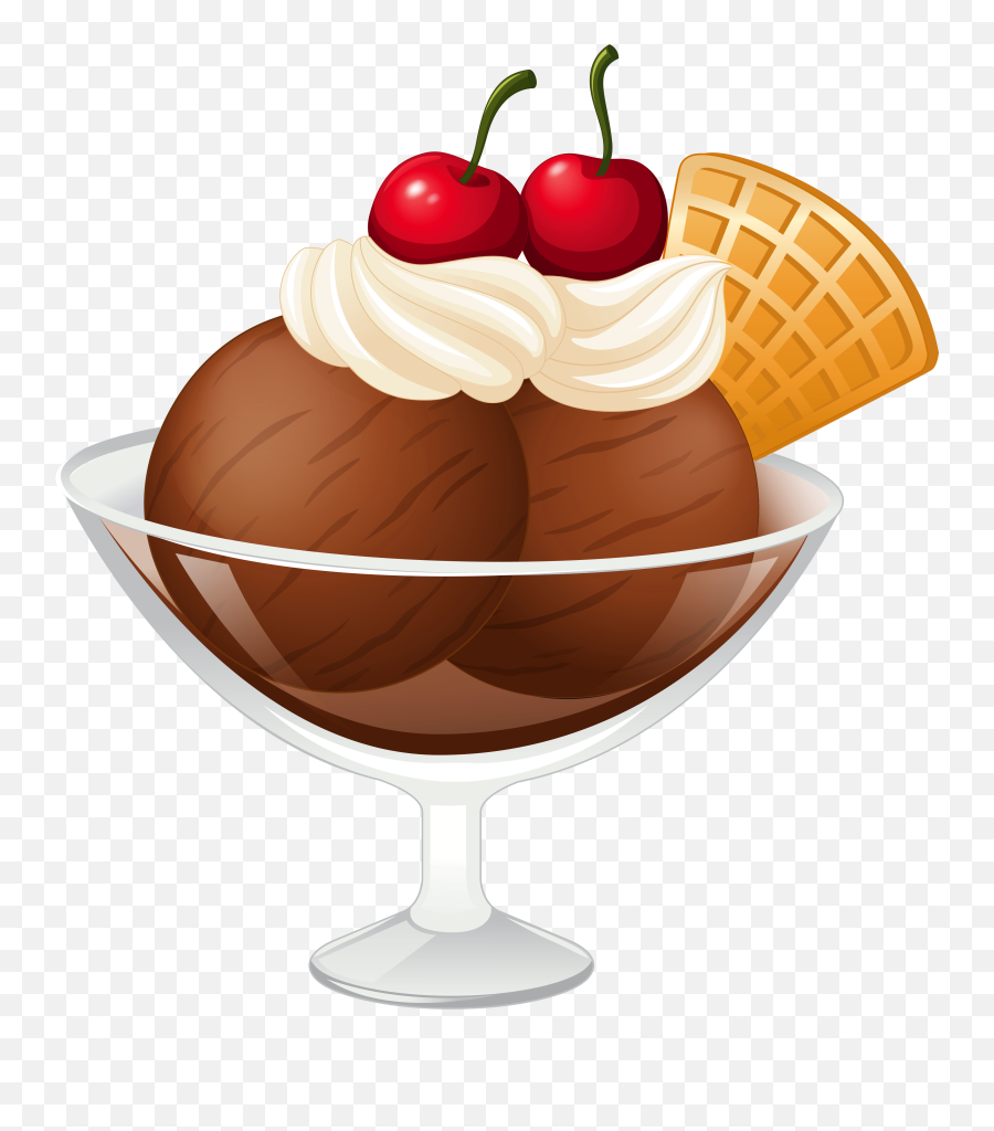Ice Cream Cone Sundae Clip Art - Bowl Chocolate Ice Cream Clipart Emoji,Icecream Sundae Clipart