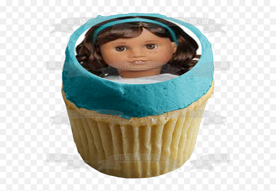 American Girl Blaire Wilson Edible Cupcake Topper Images Emoji,American Girl Doll Logo