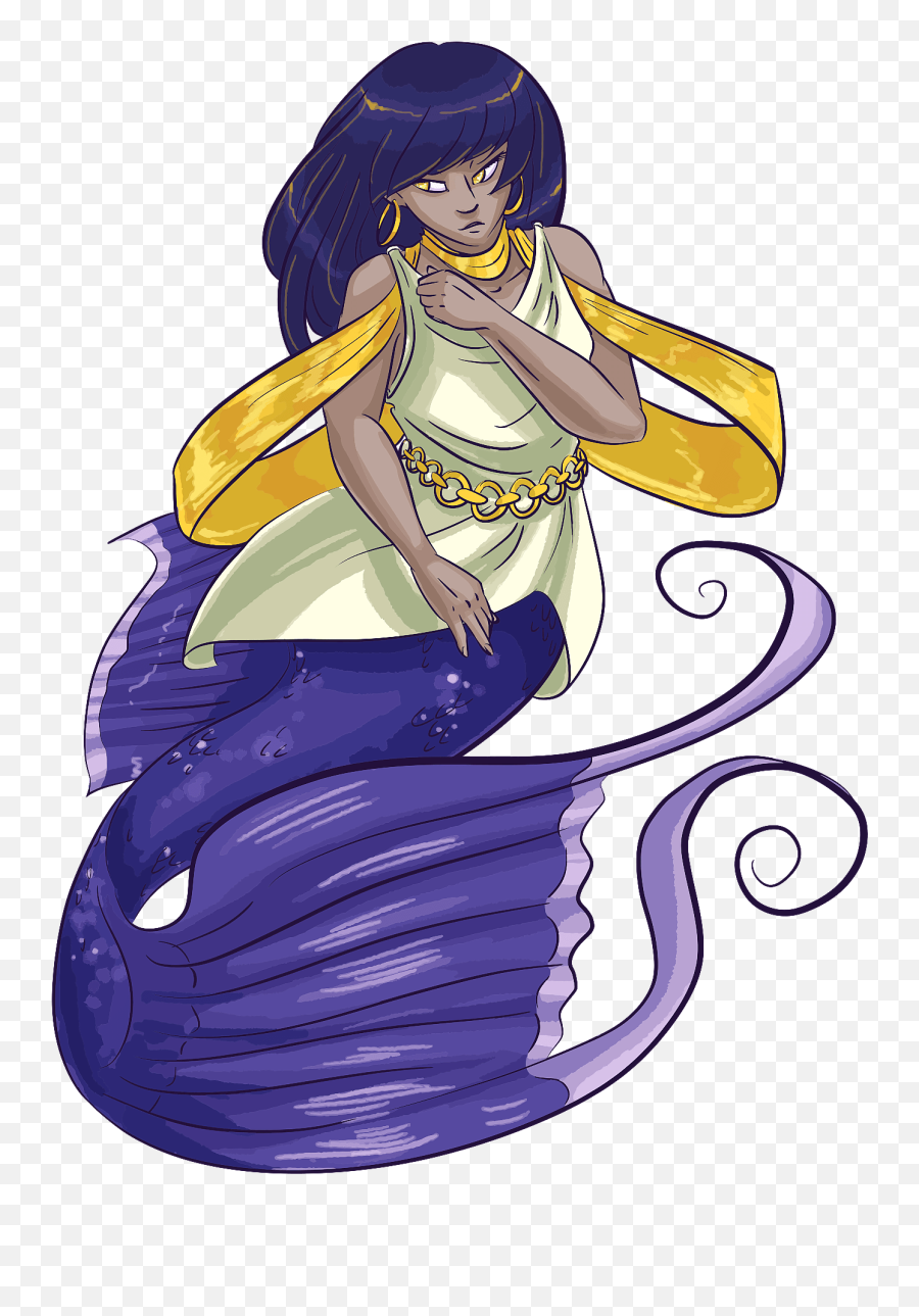 Mermaid Clipart - Cartoon Marmeid Emoji,Mermaid Tail Clipart