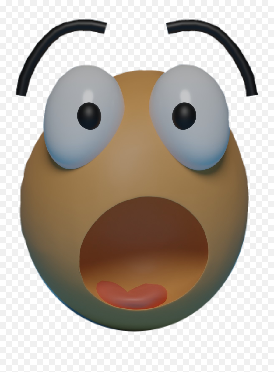 Egg Emoji 3d Shock Scared Sticker By Thesweetness2,Scared Emoji Transparent Background
