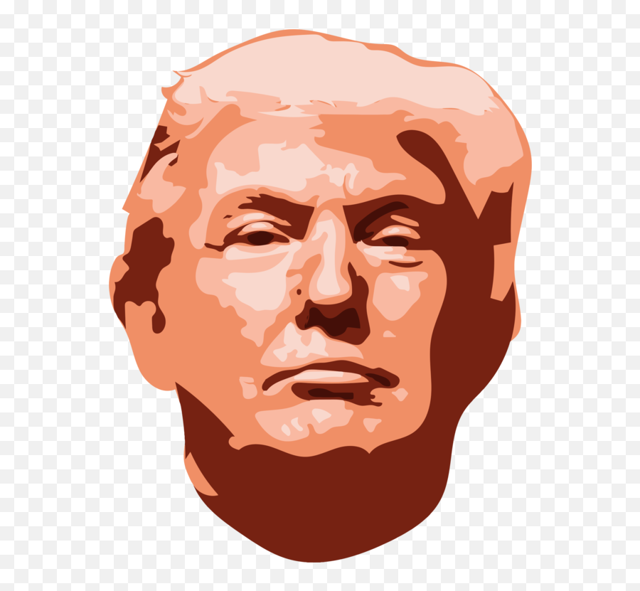 Beard Head Male Png Clipart - Cartoon Donald Trump Face Png Emoji,Trump Clipart