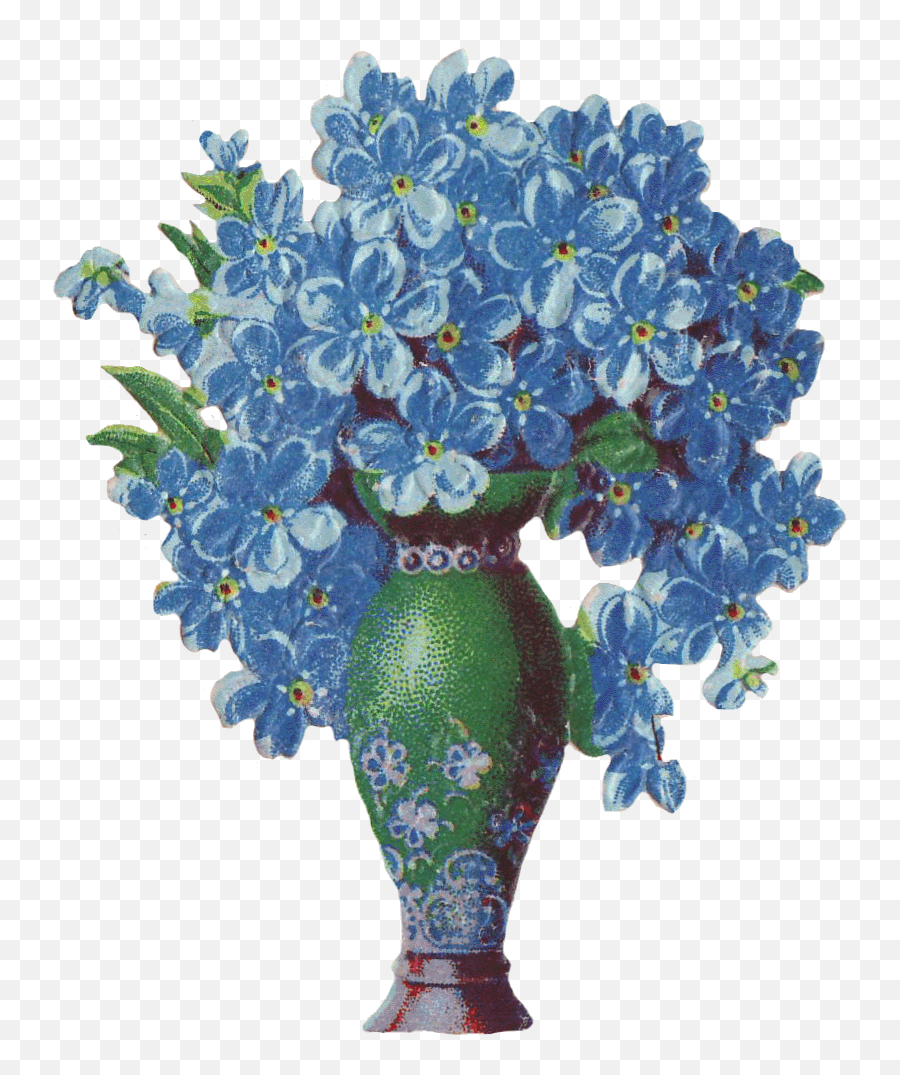 Clipart Panda - Free Clipart Images Blue Flower Pot Png Emoji,Forget Me Not Flowers Clipart