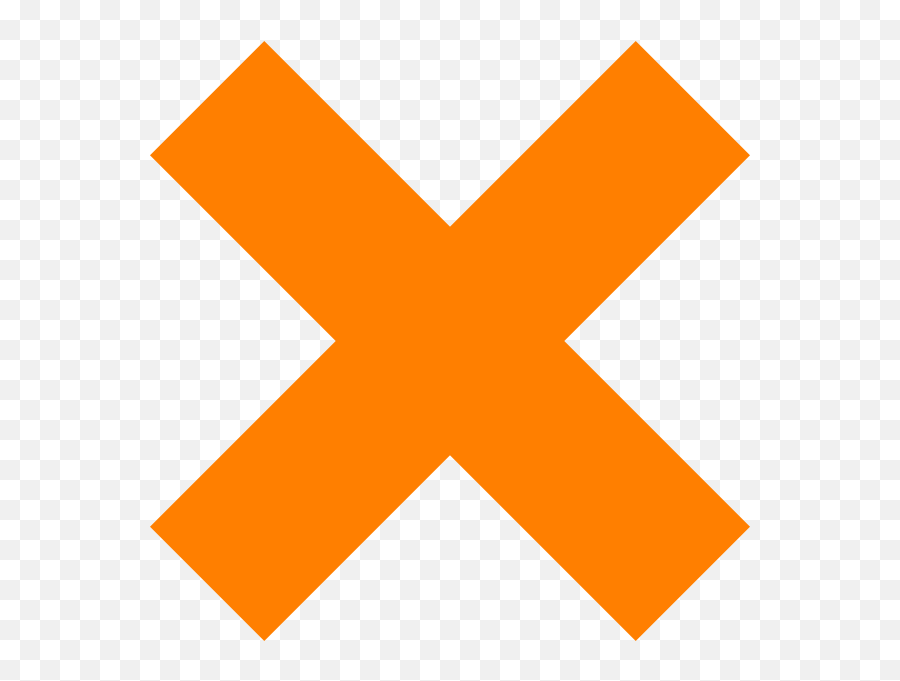 Transparent Background Red X - Close Orange Icon Png Emoji,Red X Png