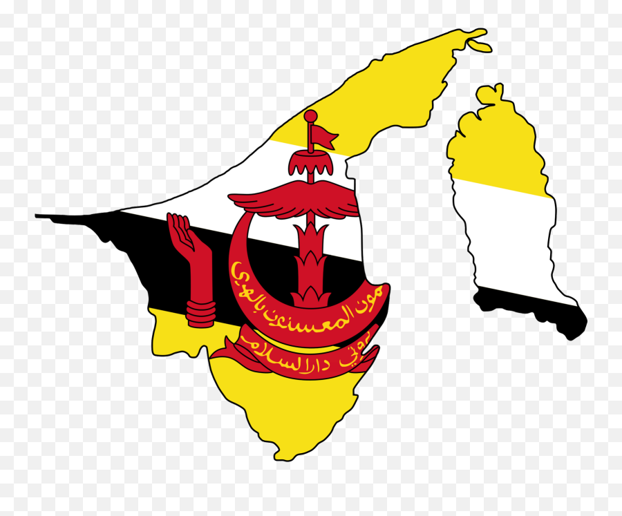 Brunei Flag Map Clipart - Brunei Flag Map Emoji,Map Clipart