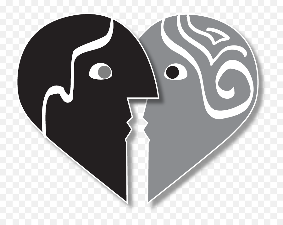 Heart - 1 Bw Kissing Language Emoji,Heart Logos