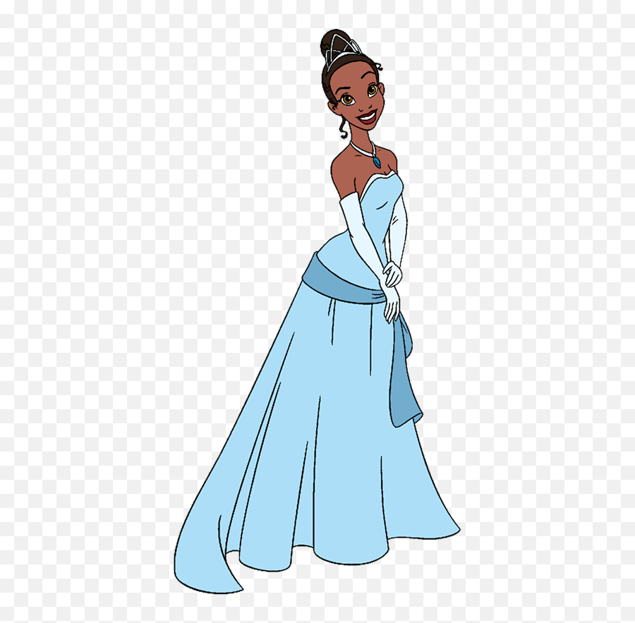 The Princess And The Frog Clip Art Disney Clip Art Galore - Tiana Blue Dress Princess Emoji,Disney Princess Clipart