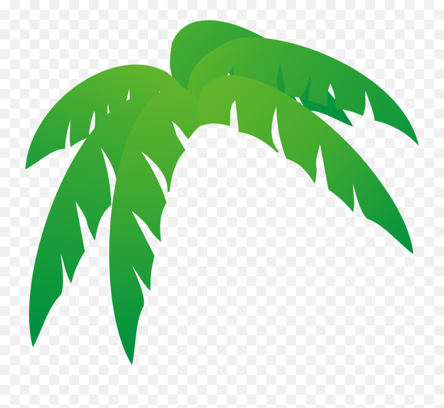 Palm Tree Leaves Free Clip Art - Palm Tree Leaves Clipart Emoji,Palm Tree Clipart