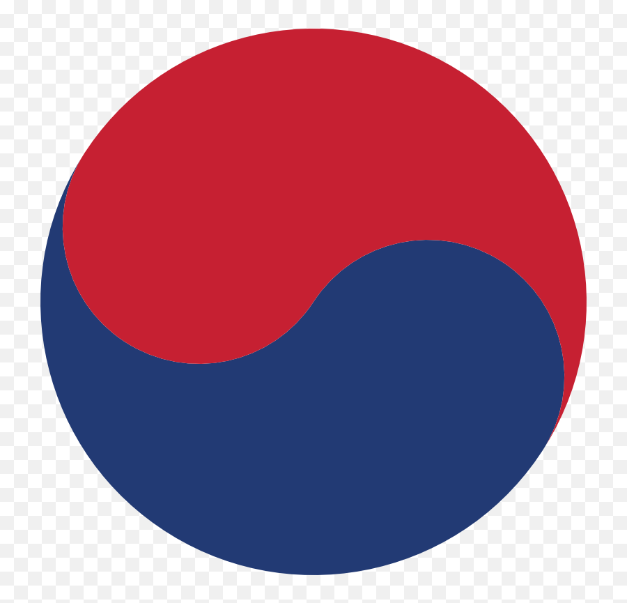 South Korean Flag Yin Yang Clipart - Korean Yin Yang Png Emoji,Korean Flag Png