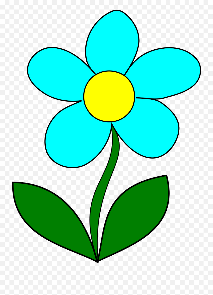 Blue Flower Clip Art - Blue Flower Clipart Emoji,Blue Flower Clipart