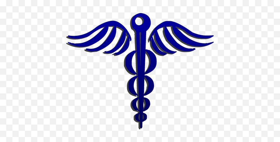 Blue Caduceus Medical Symbol Clip Art - Automotive Decal Emoji,Medical Symbol Clipart