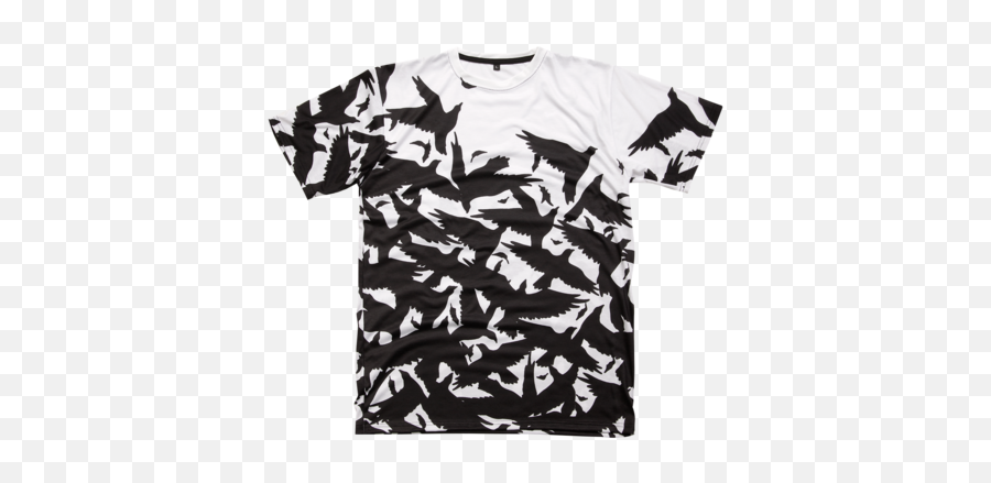 All Over Menu0027s T - Shirts Design By Humans Black Birds Attack Design Emoji,Black T Shirt Template Png