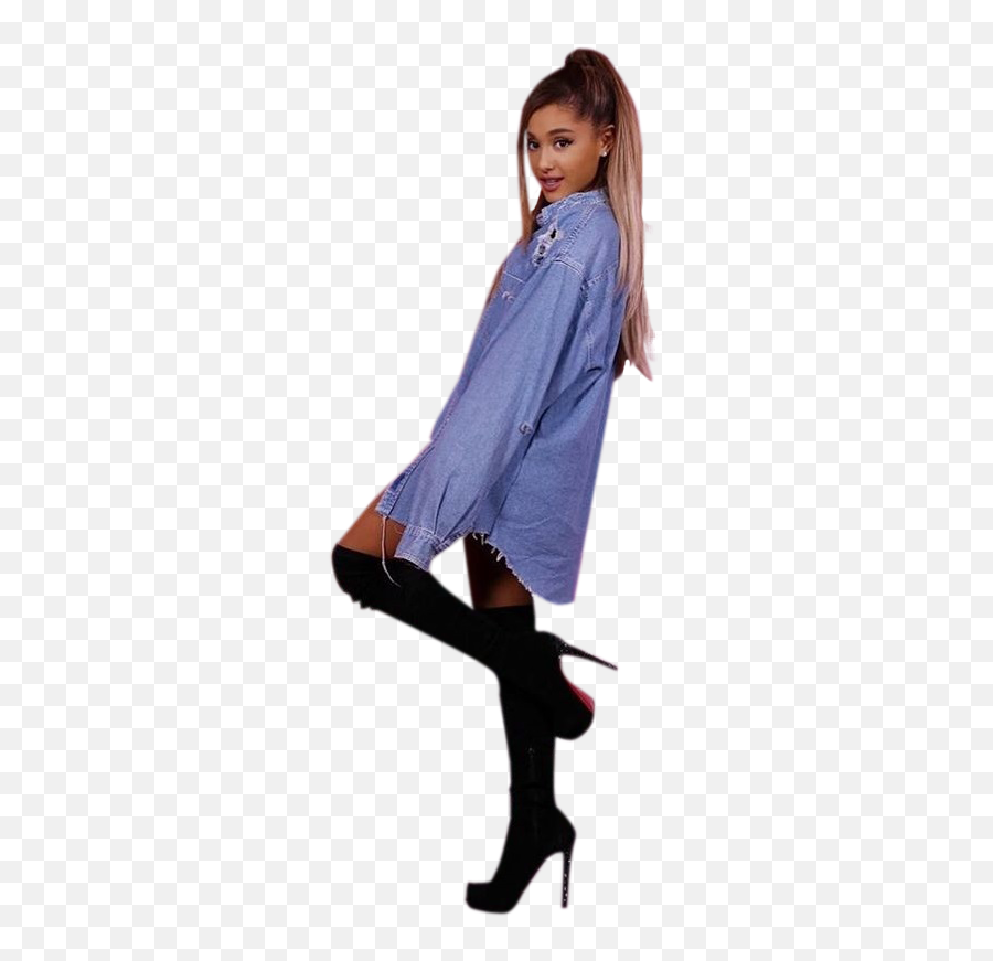 Ariana Grande In Blue Pullover And - Transparent Ariana Grande Png 2019 Emoji,Ariana Grande Logo