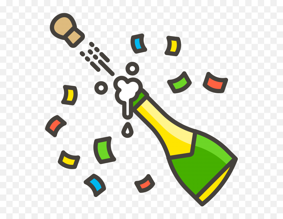 Bottle With Popping Cork Emoji Clipart,Cork Clipart